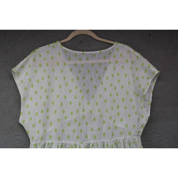 Zara 100% Cotton Babydoll Maxi Dress/Cover-Up-Size Large-Cottagecore-Embroidered - Picture 7 of 7